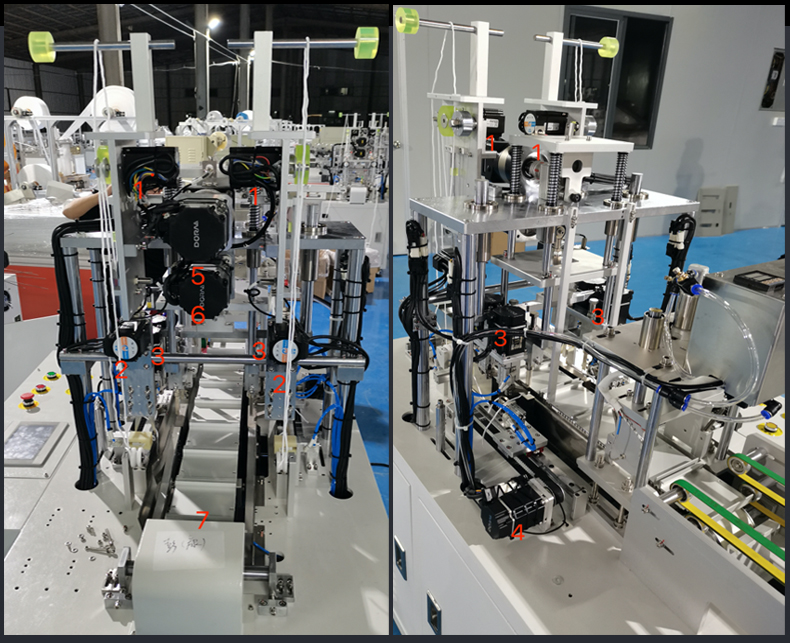 170pcs/Min Nonwoven Positioning Mask Machine 11 Servo 3 Step