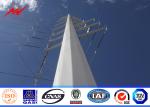 Single Circuit 69kv Galvanized Steel Commercial Light Poles 200mm Length Bitumen