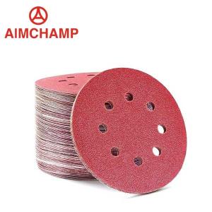 Quality Red Aluminum Oxide Sand Paper 6 Inch Hook And Loop Sanding Disc Abrasive Paper wholesale