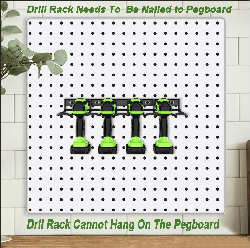 Wall Mount Cordless Tool Storage Rack with 410*195*50mm Holder Functional and Versatile