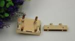 Top quality light gold handbag zinc alloy turn locks and hardware for lady sling