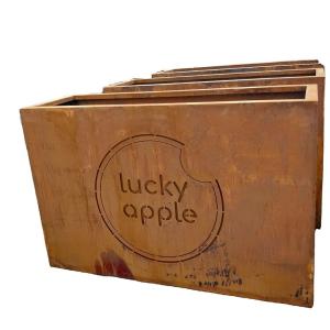 Quality Rectangular corten steel planter flower pot with OEM logo wholesale