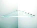 Wall Mounted Triangle Shape Flat Tempered Glass Shelf for Interior Bathroom