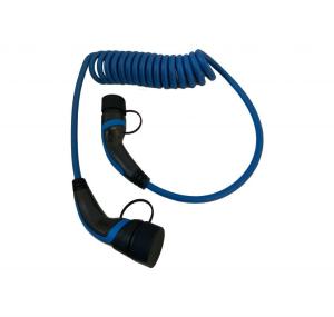 Quality 16A 480V 3 Phase 11kW Coiled EV Charging Cable Type 2 To Type 2 IEC 62196 wholesale
