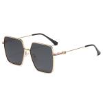 Oversized Metal Frame Sunglasses Anti UV Non Polarized Protect Eyes