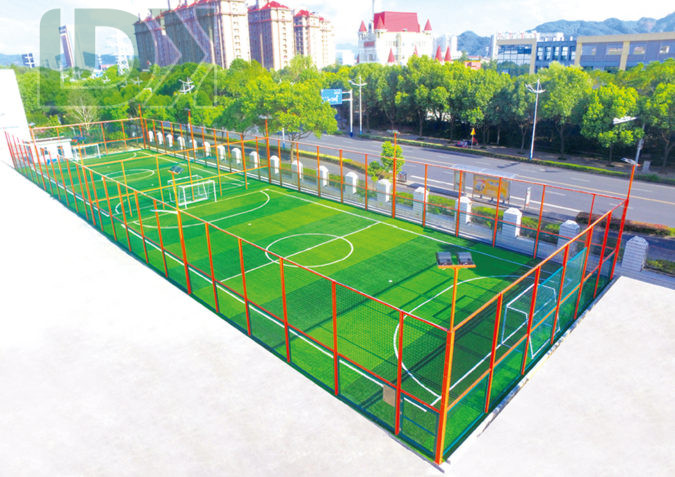 PE12000 Dtex Durable Fake Turf Grass Outdoor Putting Green For Soccer Cages
