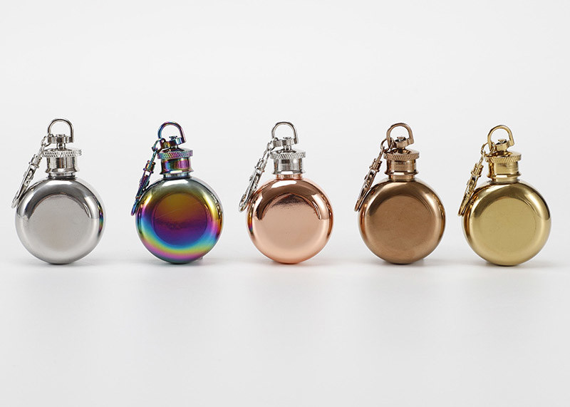 Portable 1oz Hip Flask ,Mini Alcohol Flask With Key Ring Unbreakable