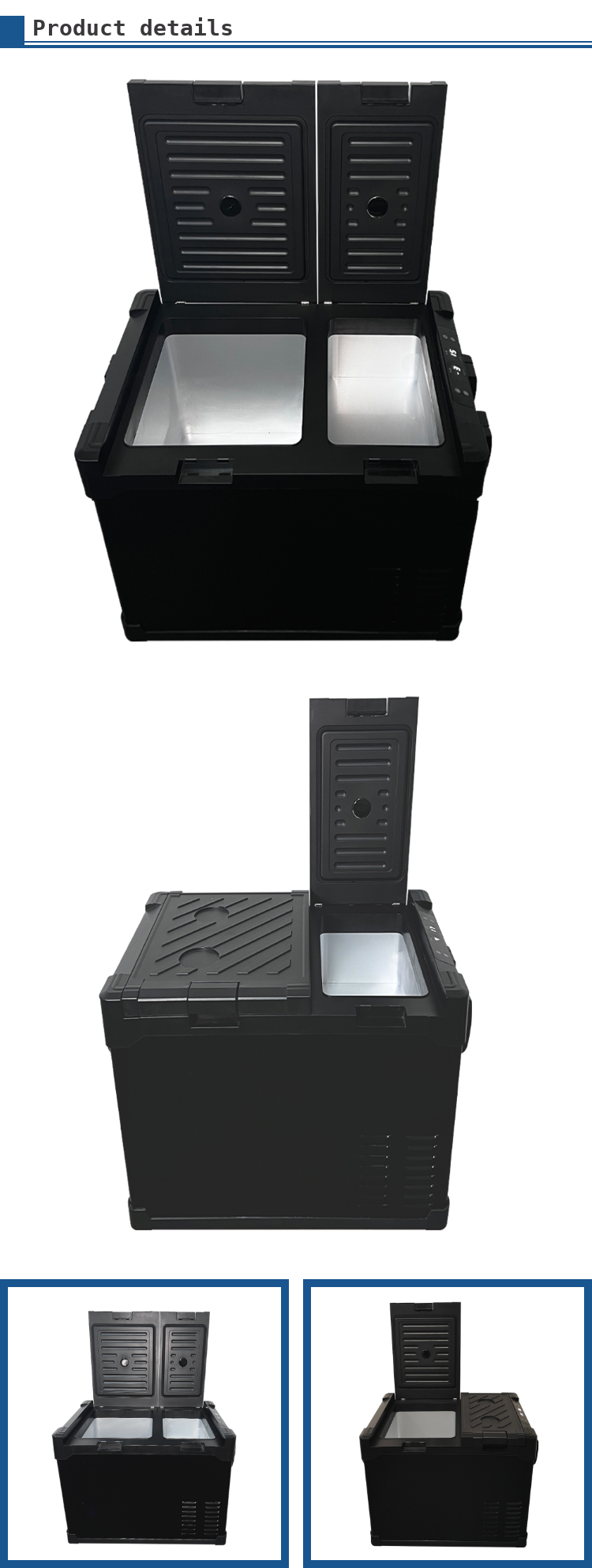 Multifunctional 12V Outdoor Car Fridge with R134a/R600a Compressor and 55L Capacity