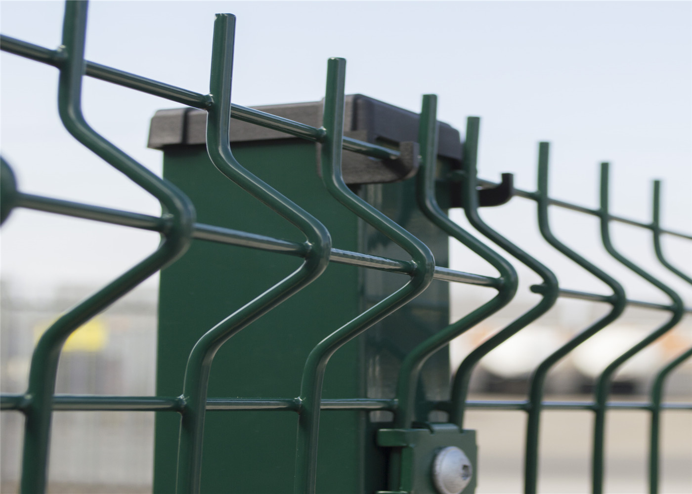 Wire Mesh Fence Panels Coated Blue and Dark Green With Powder Coated 2230mm x 2500mm