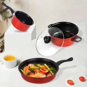 Quality Multifunctional Kitchen Iron Non Stick Pans And Pots Set With Lid wholesale