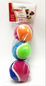Quality Dog Toy Mini Tennis balls pack Small Dogs by Family Pet 3 piece set New wholesale