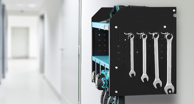 Cordless Drill Tool Holder Wall Mounted Pegboard Storage Rack for Workshop Garage