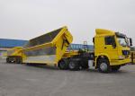 60 Ton - 200 Ton Hydraulic Side Dump Semi Trailer For Coal And Mineral Delivery