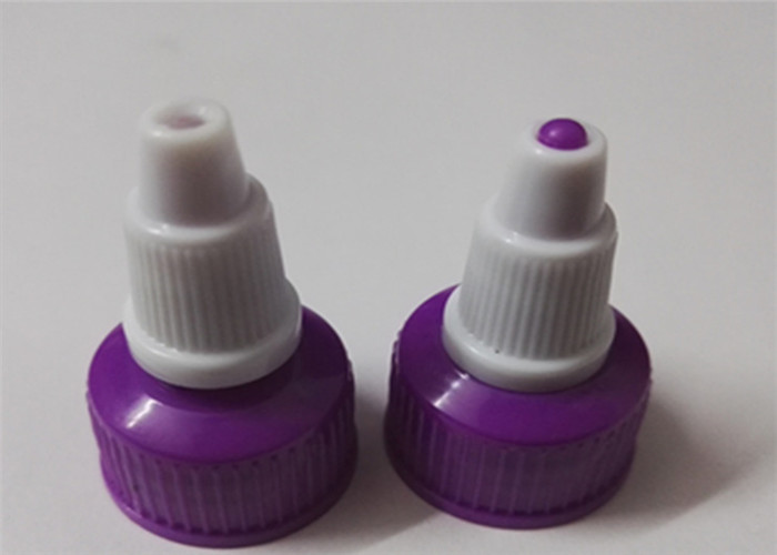 20 / 410 Purple / Grey Plastic Bottle Lids Twist Type Out Diameter 23 . 5MM