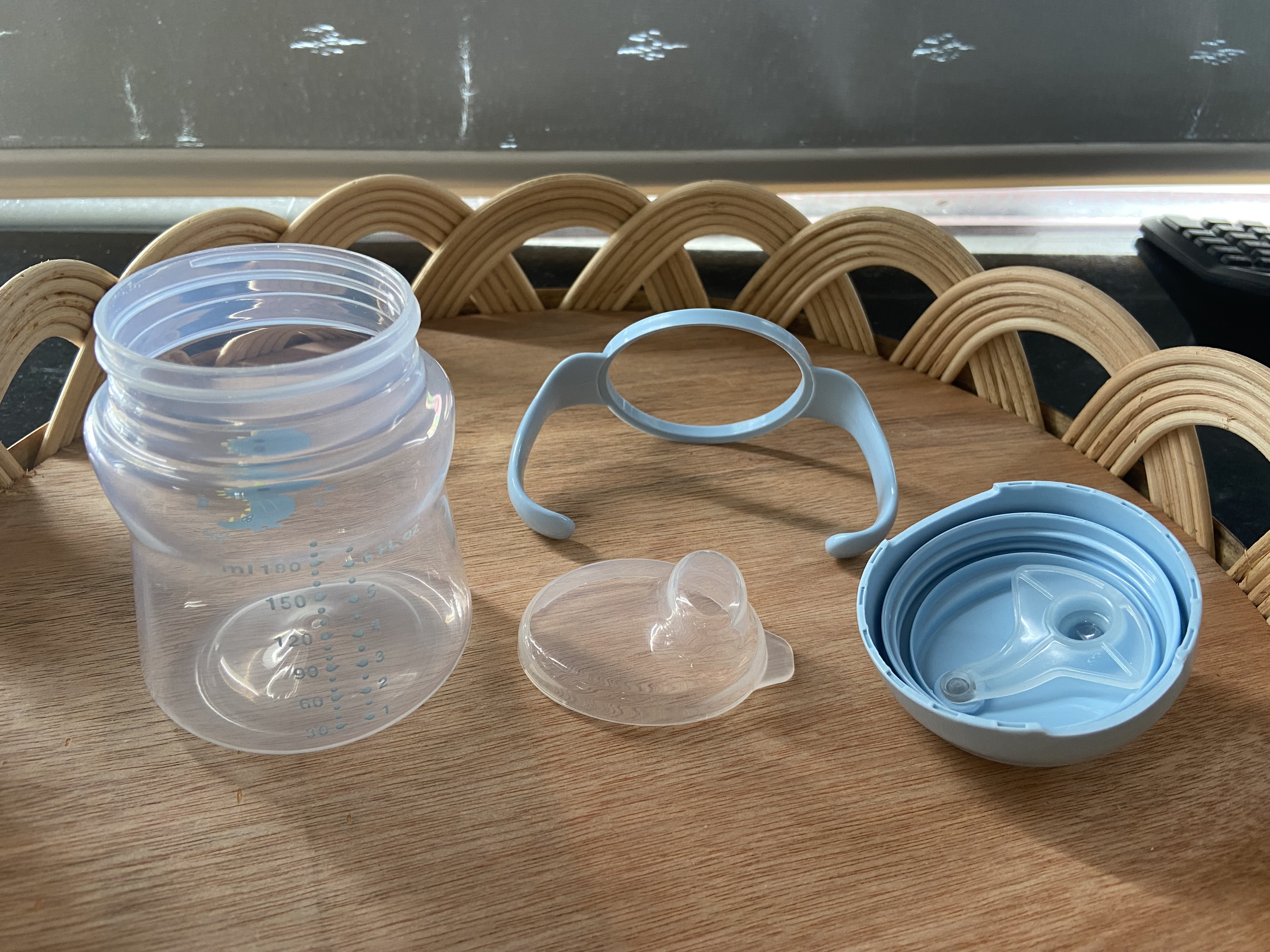 Soft Spout Baby Sippy Cup Non Spill Handles For Little Hands 9+ Month