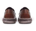 Outdoor Mens Slip On Leather Sneakers Soft Flat Comfortable Walking Shoes