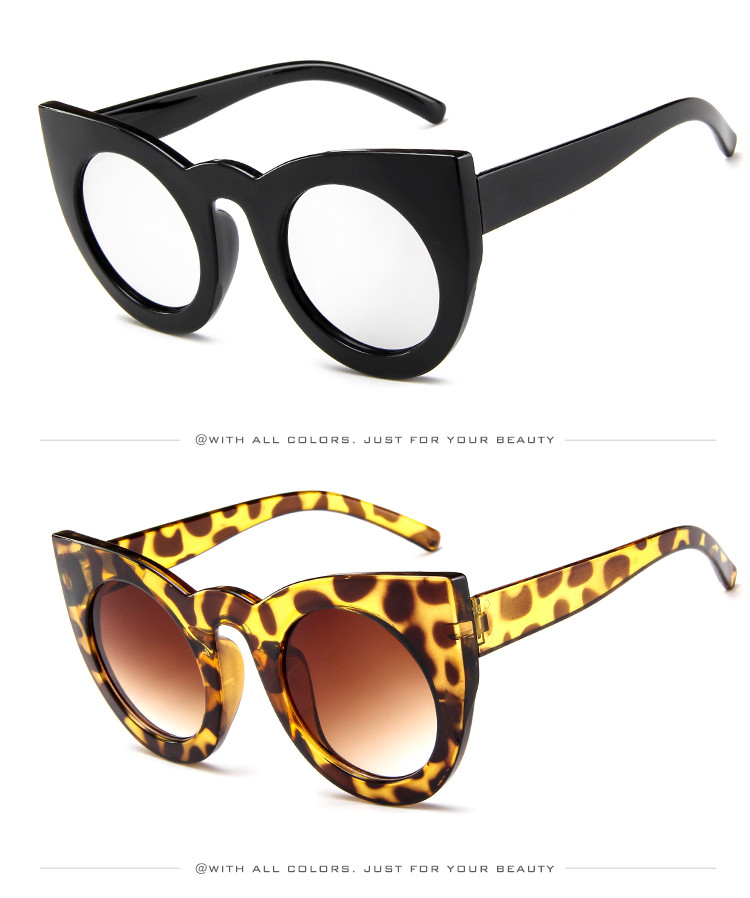 Butterfly Cat Eye Glasses Plastic Frame Clear Gradient Lens Sunglasses