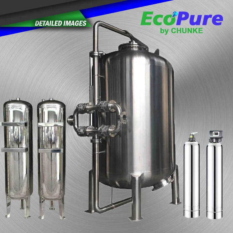 Carbon / Sand Filter Housing Filter Vessle For RO System Pretreatment Equipment