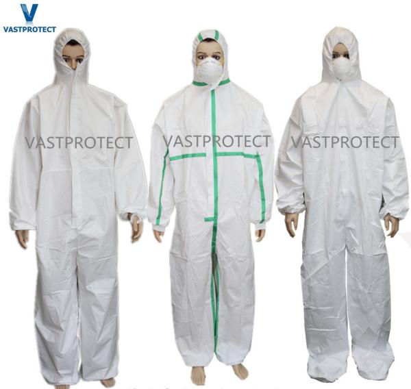 Orange Liquids Resistant Chemical Protective Disposable Coveralls for Spray