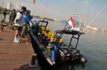 Open Work 9m Fiberglass Hard Bottom Inflatable Boats With Double SUZUKI RIB900