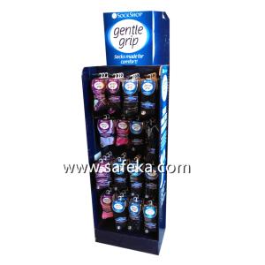Quality Socks POP Corrugated Pegboard Display,Hook Displays in Store wholesale