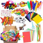 Serrated / jagged natural color, multi-colored wooden craft sticks with teeth