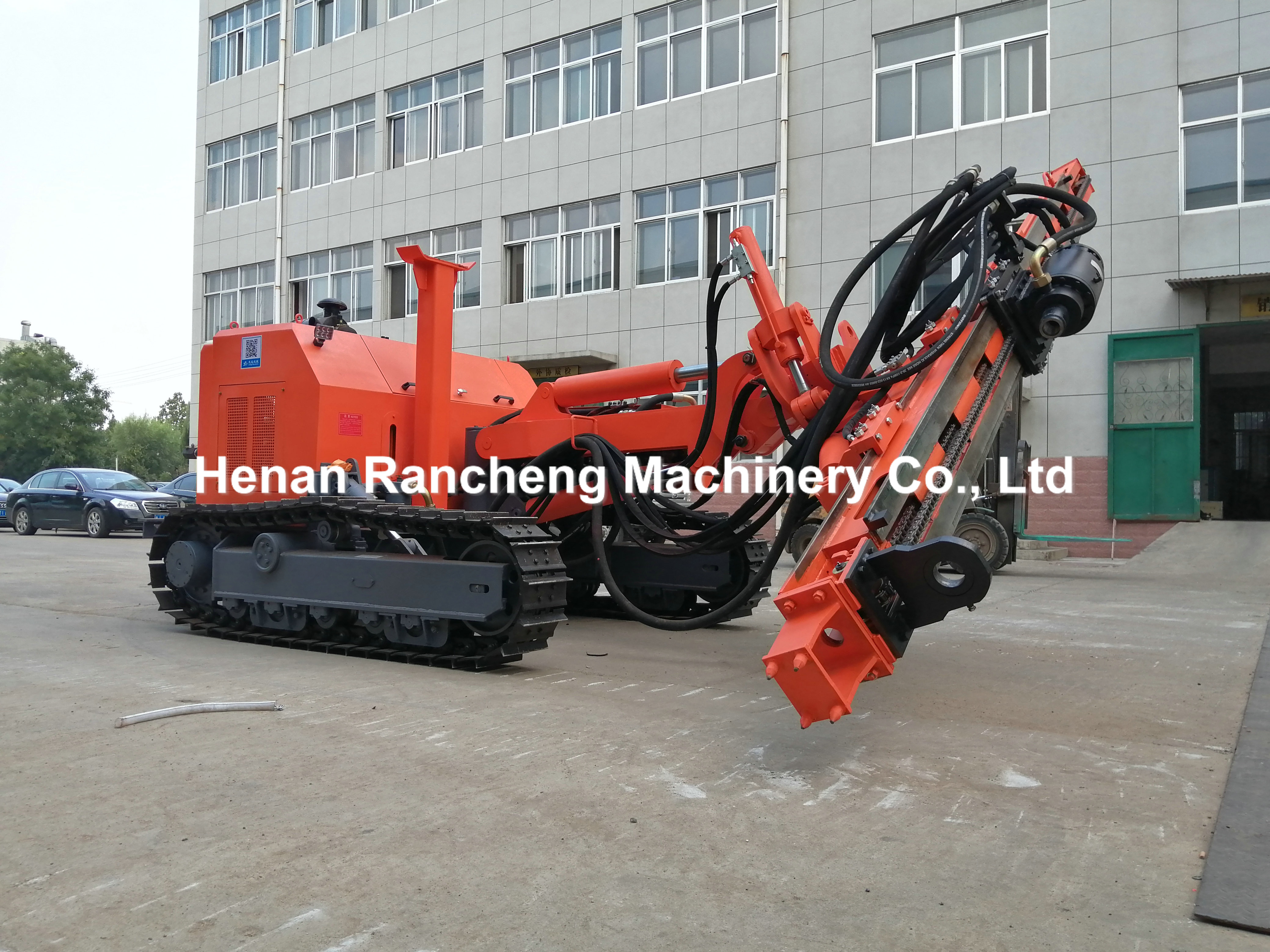 80m Drilling Depth DTH Drilling Rig 102HP Diesel Engine Blast Hole Drill Rigs