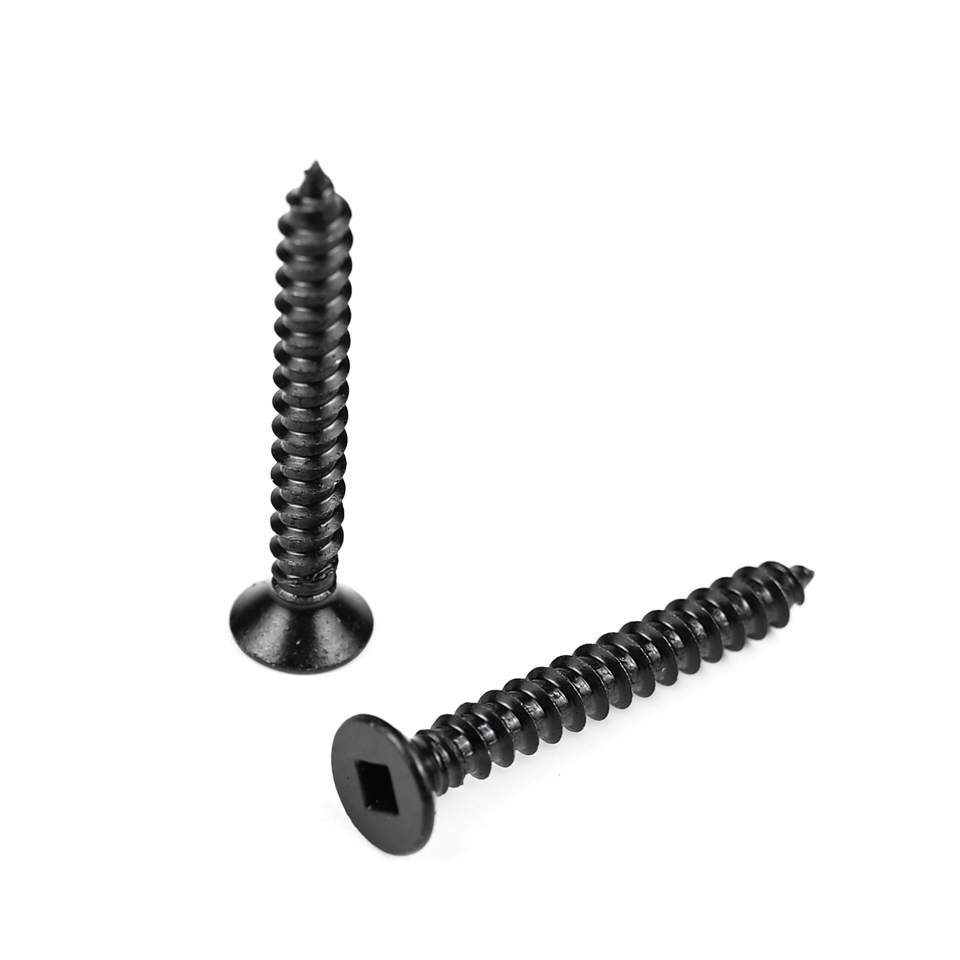 Metric Wooden Construction 410 Stainless Steel Flat Head Black Wood Screws for Wood Ceiling Partition