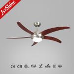 30W Motor 52 Inch LED Ceiling Fan Light DC Motor With 5 MDF Blades