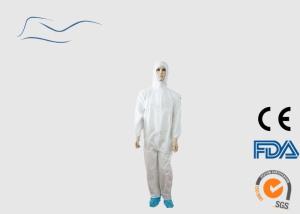 Quality Breathable Disposable PPE Coveralls Front Zipper Closure Style 175 * 135CM wholesale