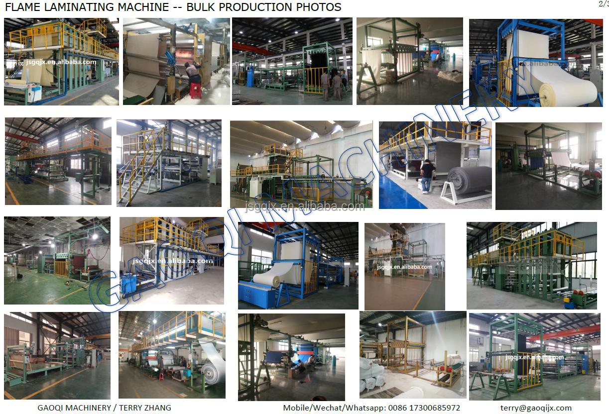 Plastic Packaging Material Electric Driven PLC Control Car Seat Flame Laminating Machine
