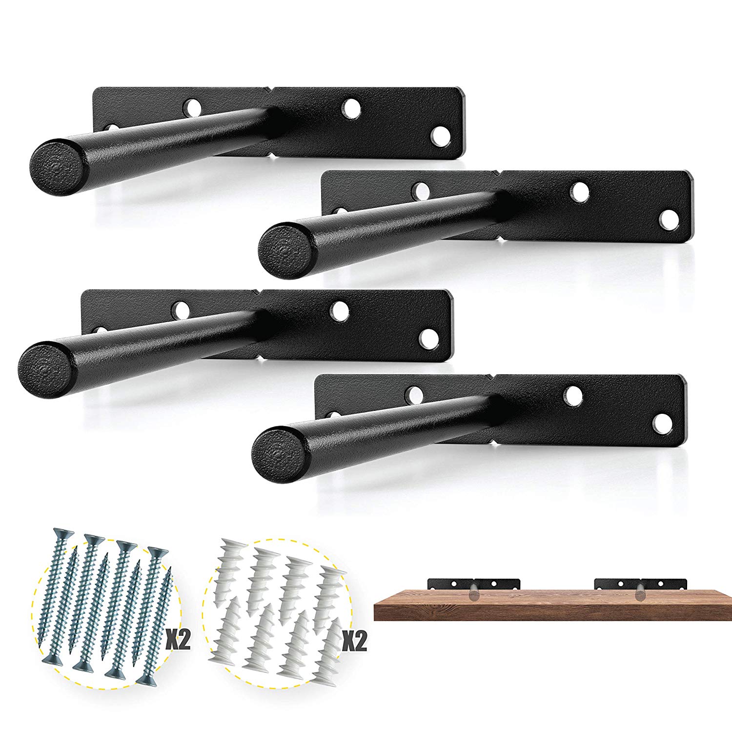 Supporting Fixed Metal U Shaped Wall Shelf Brackets for Wood 0.1mm Tolerance