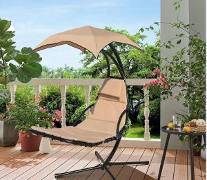 Quality Metal Steel Outdoor Hanging Lounge Chair Swing Lounger With Solid Thick Swing Hammock And Base wholesale