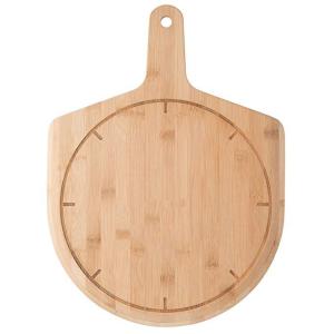 Quality Heat Resistant Round Wooden Pizza Board , Bamboo Pizza Peel Serving Board wholesale