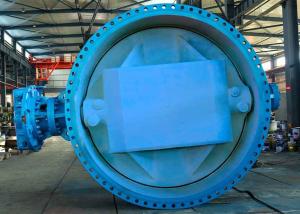China AWWA DN3000 Blue High Performance Butterfly Valves , Medium Pressure Ductile Iron Butterfly Valve on sale
