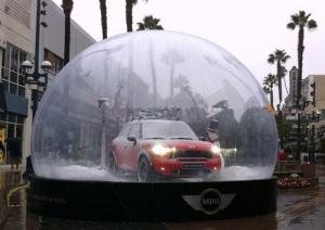 Quality Huge Clear Christmas Snow Globe / Bubble Tent Product Show Case for Auto Display wholesale