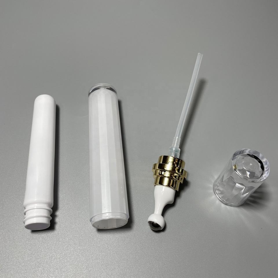 Acrylic Empty Roll On Bottle 15ml Luxury Eye Cream Roller Metal Ball