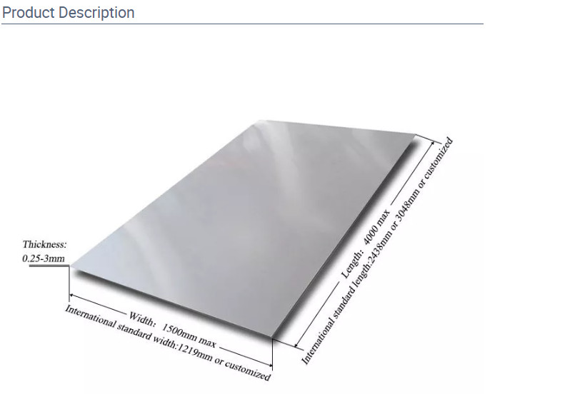 Aisi Astm 201 304 316 Cold Rolled Stainless Steel Plate 3mm Metal Sheet
