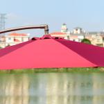 Red Roman Style Outdoor Patio Umbrellas for Garden and Balcony Decoration