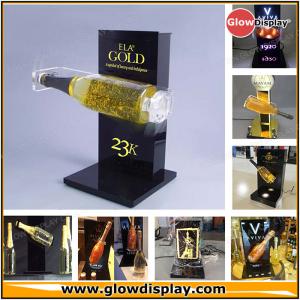 Quality Spanish Gold Champagne Display Stand Sparkling Wine Bottle Glorifier wholesale