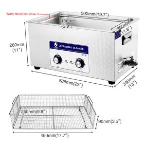 Quality Skymen 22L Industrial Ultrasonic Cleaning Machine Bench Top Timer adjustable wholesale