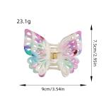 Double hollowed plastic butterfly claw clip