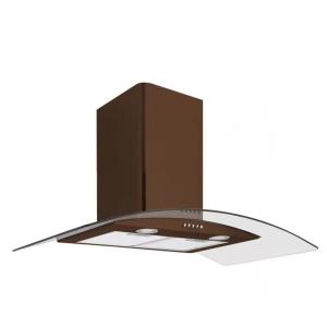Quality Hotel Kitchen Stainless Steel Arc Glass Chimney Hood 100cm Strong Suction wholesale