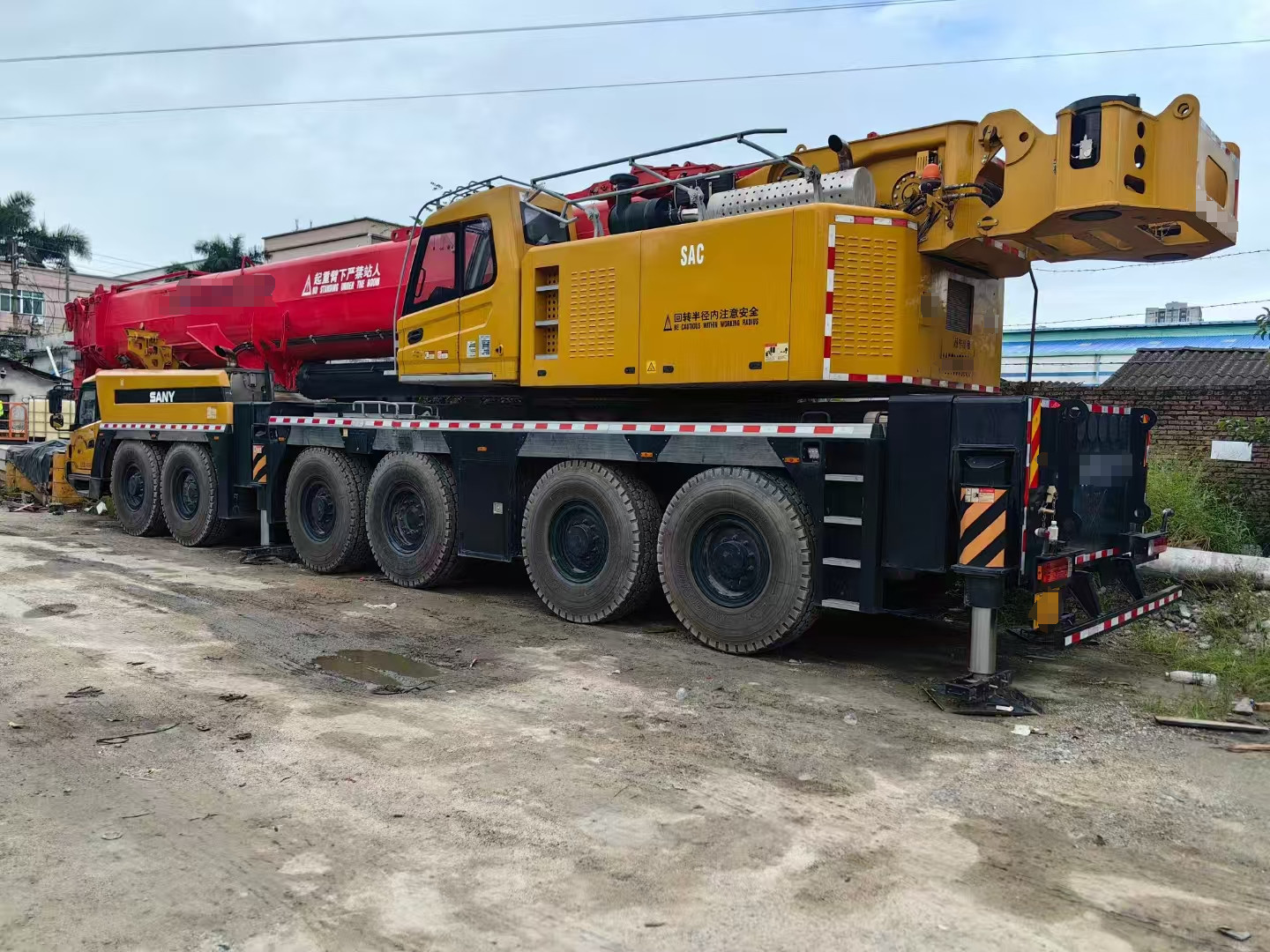 SANY SAC3000T Used Truck Cranes 300 Ton Mobile Crane with Hydraulic Straight Arm Boom Type 2021 Year Production Date