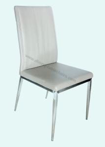 Quality Polyurethane PU Upholstered Stainless Dining Chair Livingroom Chair Leisure Chair wholesale
