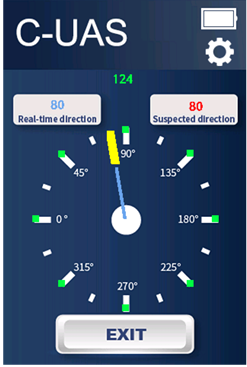 Touch Screen Handheld Drone Detector 2km Range With Frequency Spectrum Monitoring