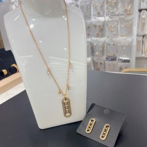 Quality Stainless Steel Earring ,Necklace , Bracelet Sets For Lady Cnc cz with stone wholesale