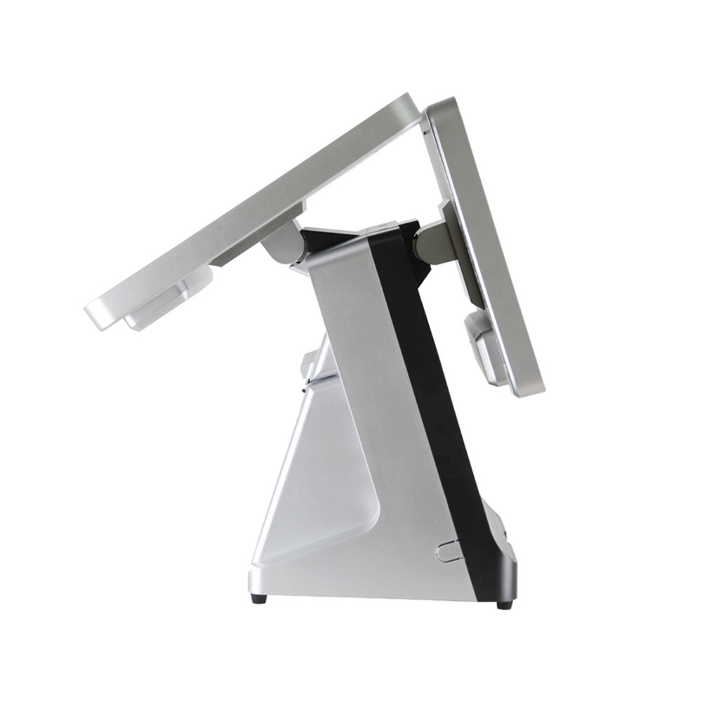True Flat Ten Points Touch Dual Screen POS System With Printer 80mm