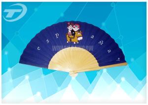 Quality Advertising Wooden Folding Hand Fans With Painted wooden handle For Wedding Favors wholesale