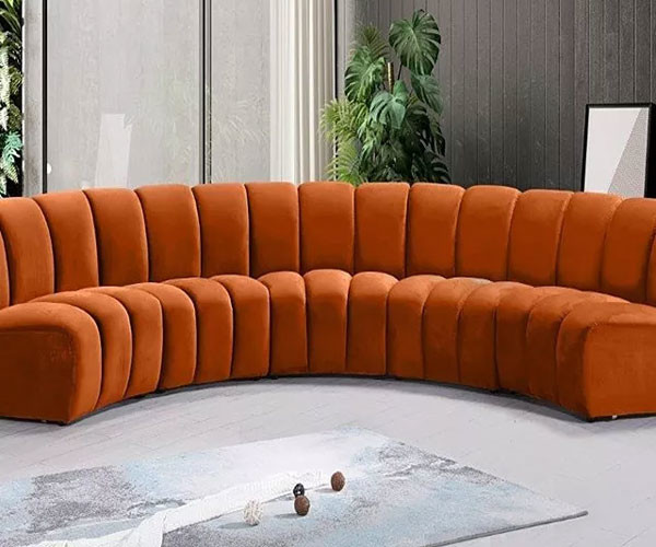 Custom Italian High End Modular Sectional Leather Sofa Fabric MDF Paint Modern Design